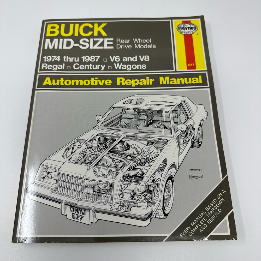 Haynes Buick Mid-Size Rear Wheel Drive Models Auto Repair Manual 1974-1987